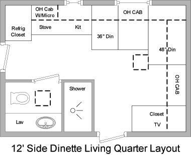 living quarters trailers floor plan 12 sd tag.