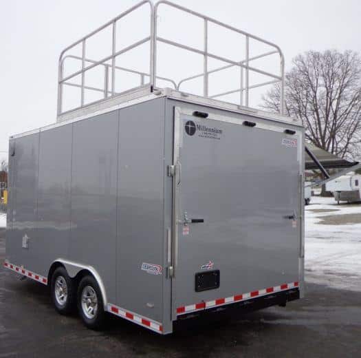 Custom 16' Millennium Motorcycle Enclosed Trailer