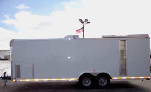 24' Custom Millennium Silver Enclosed Trailer w/Observation Deck