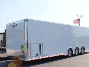 Enclosed Car Hauler For Sale 32' 3/6K Spread Axles Rear Wing Finished Interior