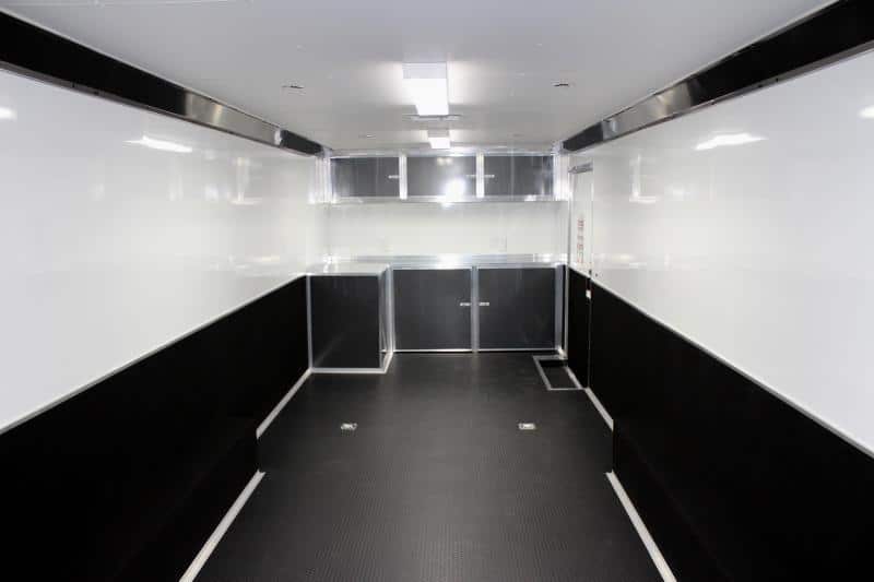 Enclosed Car Trailer 28' 6K Spread Axles Electric Jack Finished Interior