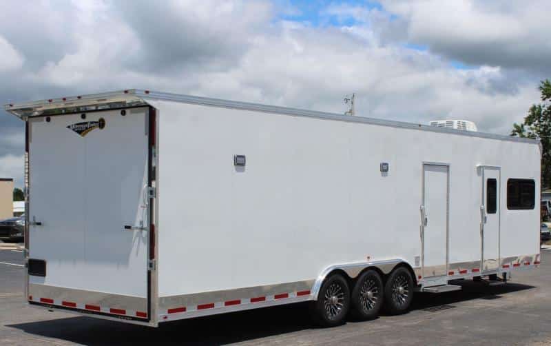 Enclosed Car Hauler with Living Quarters 34' 2023 21ft. 6 in. Cargo Area 1' Extra High