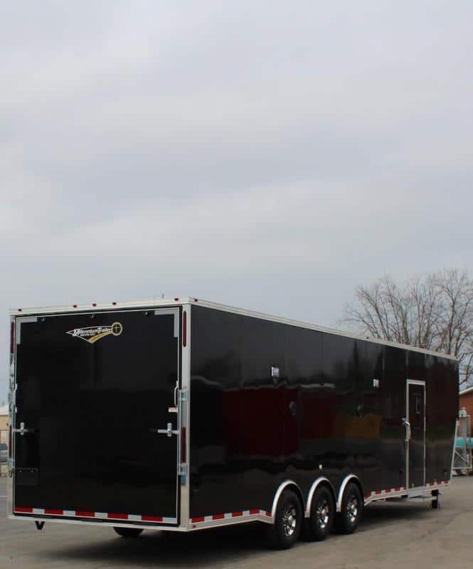 Enclosed Trailer With Mini Living Quarters 2023 40' Millennium Gooseneck Enclosed Race Car Trailer