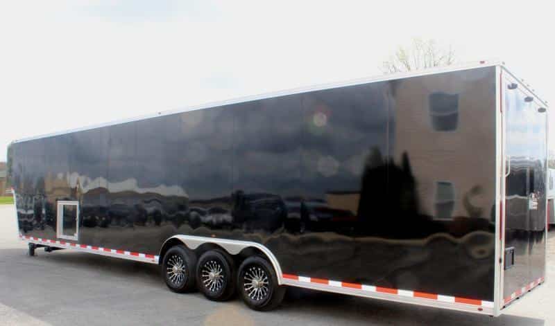 Gooseneck Enclosed Trailer Full Large Bathroom w/Shower 44' 2023 w/Tapered Nose