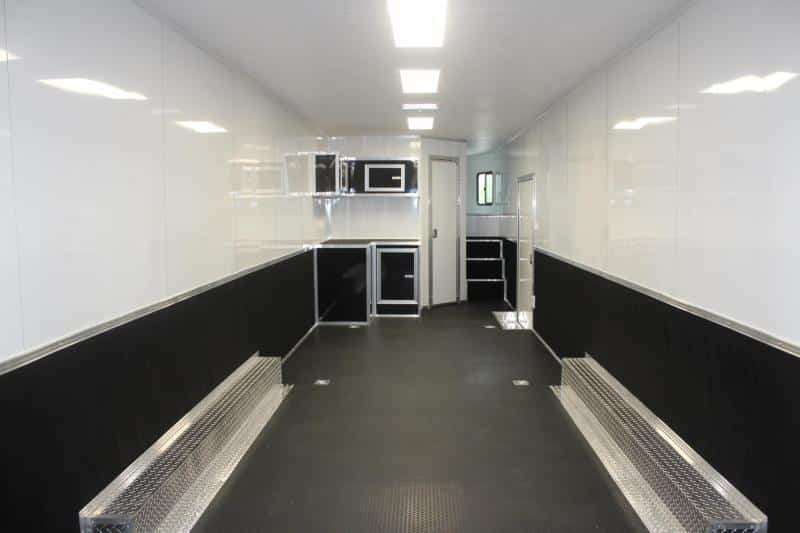 Gooseneck Enclosed Trailer Full Large Bathroom w/Shower 44' 2023 w/Tapered Nose