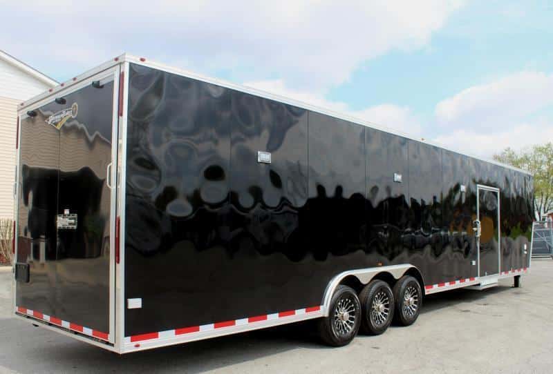 Gooseneck Enclosed Trailer Full Large Bathroom w/Shower 44' 2023 w/Tapered Nose