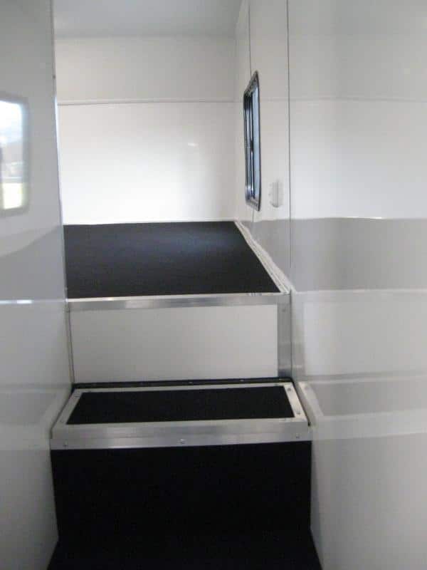 Gooseneck Enclosed Trailer Full Bathroom w/Corner Shower  2023 44' Black Cabinets & Tapered Nose (Not Shown) In-Production Special