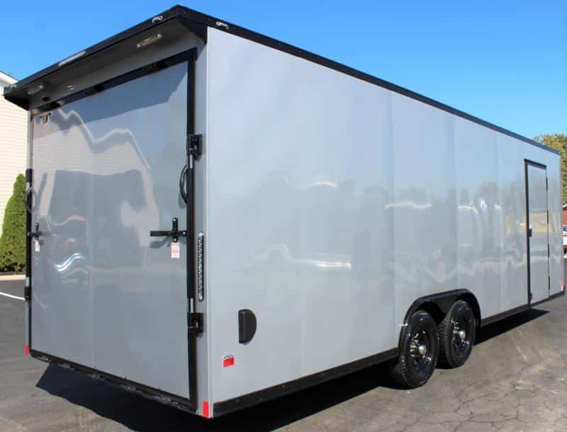 Enclosed Car Hauler Trailer 2022 24' Black Out Pkg. Lighted Rear Wing