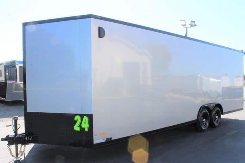 Enclosed Car Hauler Trailer 2022 24' Black Out Pkg. Lighted Rear Wing