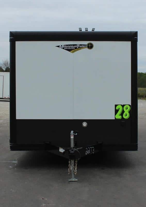 Enclosed Car Trailer 28' Black-Out Pkg. Spread Axles Alum Walls & Ceiling Rear Wing & More!