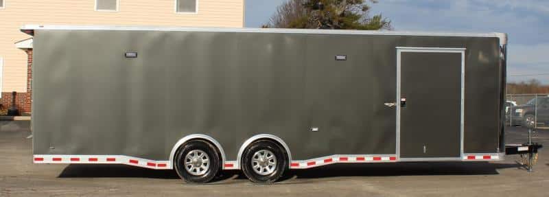 Enclosed Car Trailer 2022 28' Spread Axles Rear Wing Removable Fender! In-Production Special