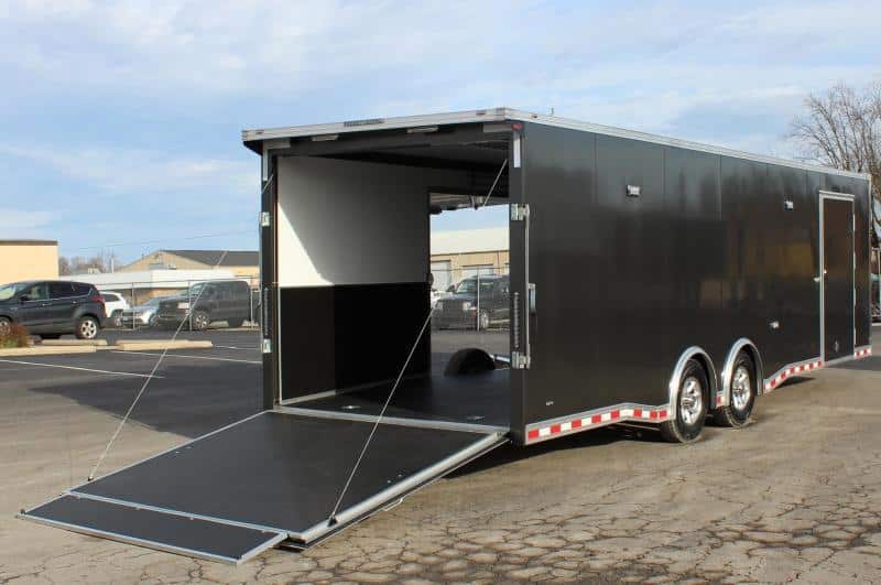 Enclosed Car Trailer 2022 28' Spread Axles Rear Wing Removable Fender! In-Production Special