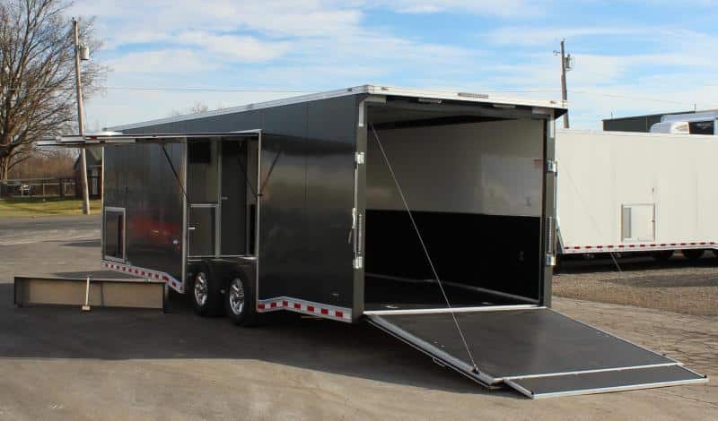 Enclosed Car Trailer 2022 28' Spread Axles Rear Wing Removable Fender! In-Production Special