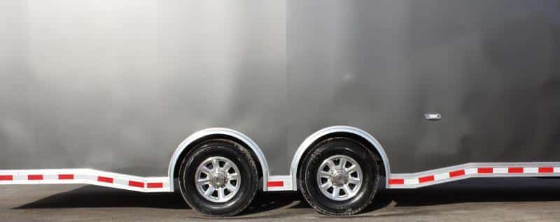 Enclosed Car Trailer 2022 28' Spread Axles Rear Wing Removable Fender! In-Production Special