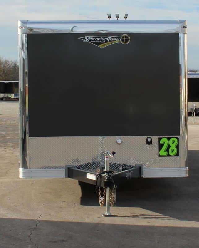 Enclosed Car Trailer 2022 28' Spread Axles Rear Wing Removable Fender! In-Production Special