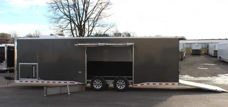 Enclosed Car Trailer 2022 28' Spread Axles Rear Wing Removable Fender! In-Production Special