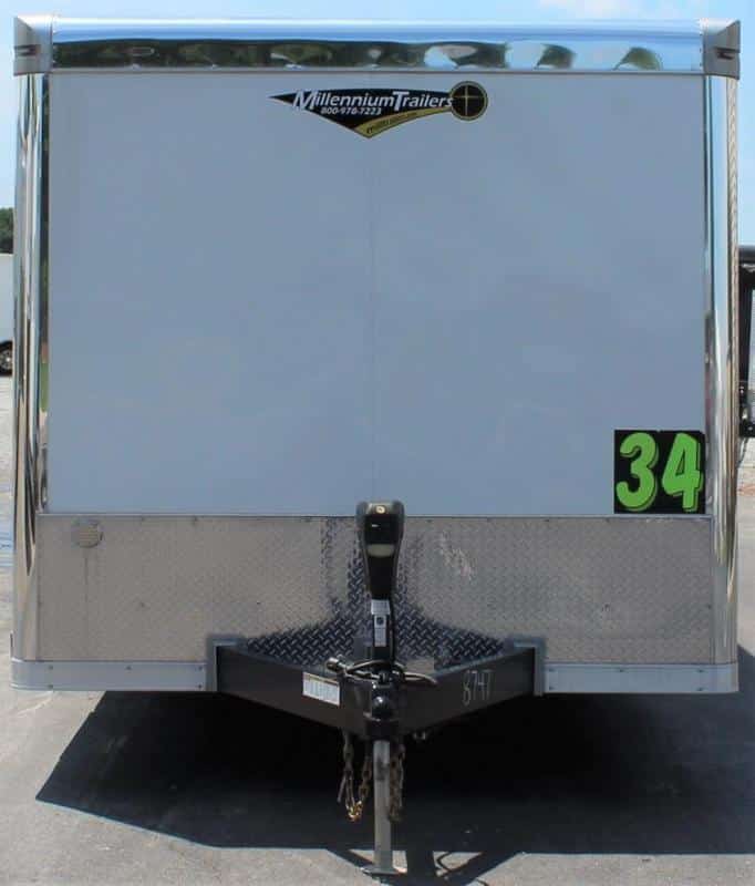 Enclosed Race Car Trailer 34' 3/6K Spread Axles Rear Wing Finished Interior