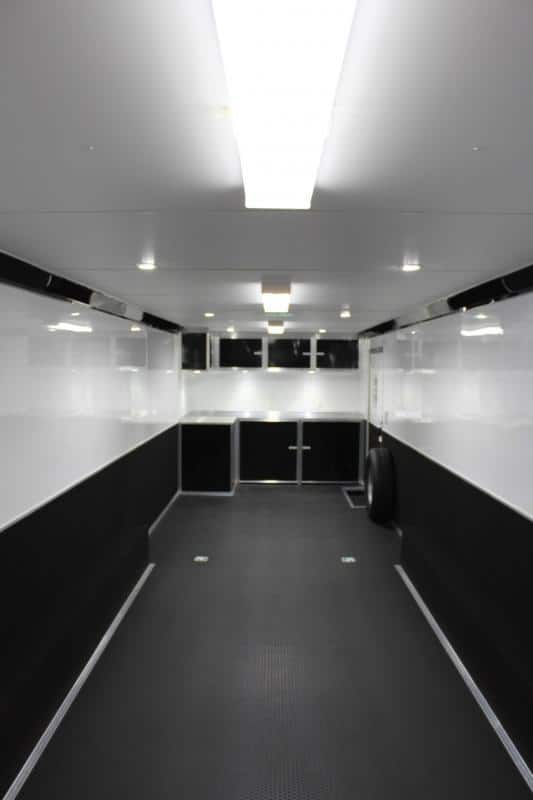 Enclosed Race Car Trailer 34' 3/6K Spread Axles Rear Wing Finished Interior