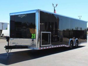 Enclosed Car Trailer 28' 2022 w/Rear Wing/Spread Axles & More!  In-Production Special