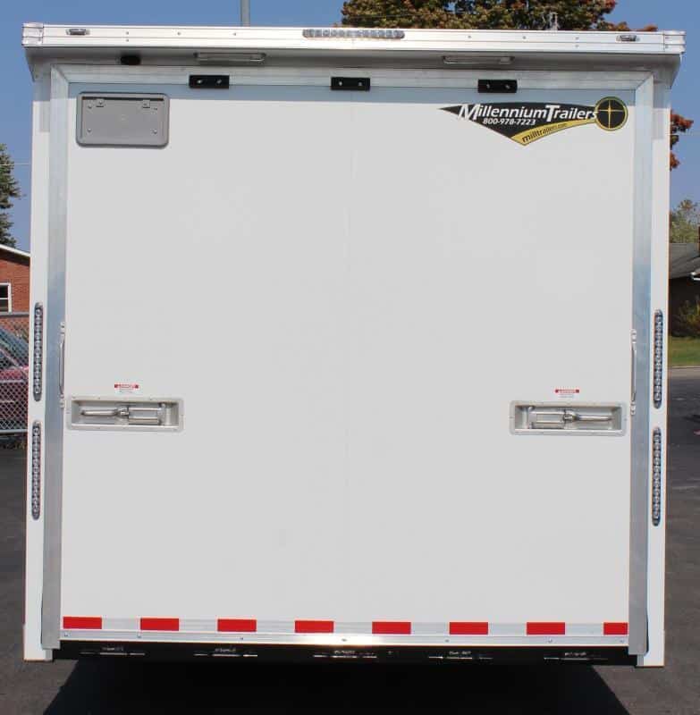 Enclosed Car Trailer For Sale 32' 3/6K Spread Axles Rear Wing Finished Interior Toolbox