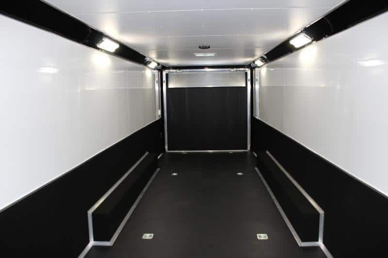 Enclosed Car Trailer For Sale 32' 3/6K Spread Axles Rear Wing Finished Interior Toolbox