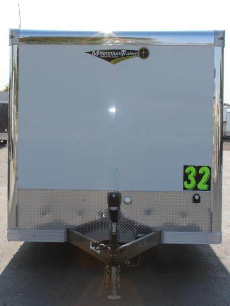 Enclosed Car Trailer For Sale 32' 3/6K Spread Axles Rear Wing Finished Interior Toolbox