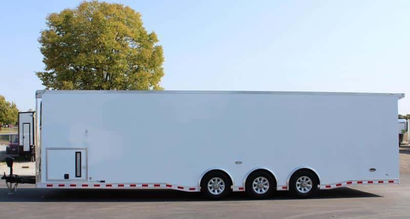 Enclosed Car Trailer For Sale 32' 3/6K Spread Axles Rear Wing Finished Interior Toolbox