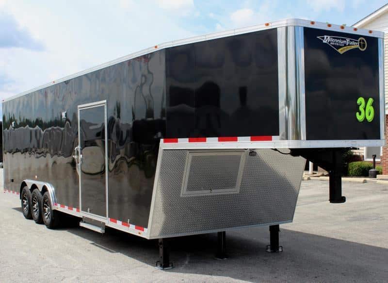 Enclosed Gooseneck Trailer 2023 36' Silver In-Production Special