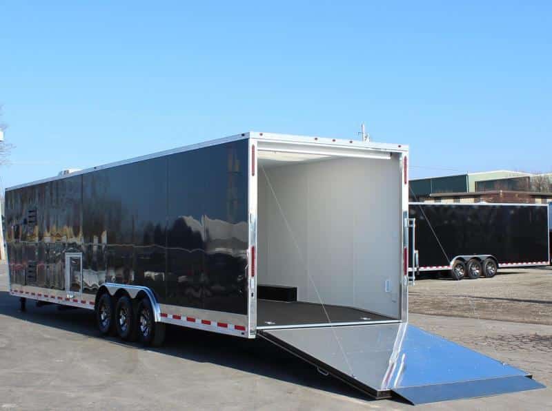 Enclosed Gooseneck Trailer with Living Quarters 44' Large Bathroom In-Production Special