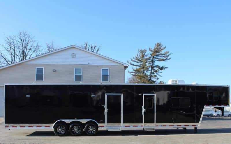Enclosed Gooseneck Trailer with Living Quarters 44' Large Bathroom In-Production Special