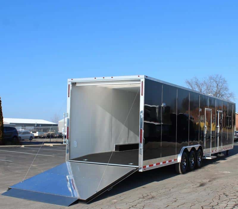 Enclosed Gooseneck Trailer with Living Quarters 44' Large Bathroom In-Production Special