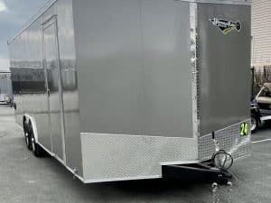 Enclosed Car Trailer 2022 24' V-Nose & Ramp Door