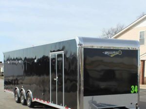 Enclosed Car Trailers For Sale 2022 34' Bathroom Pkg. A/C  & Finished Interior