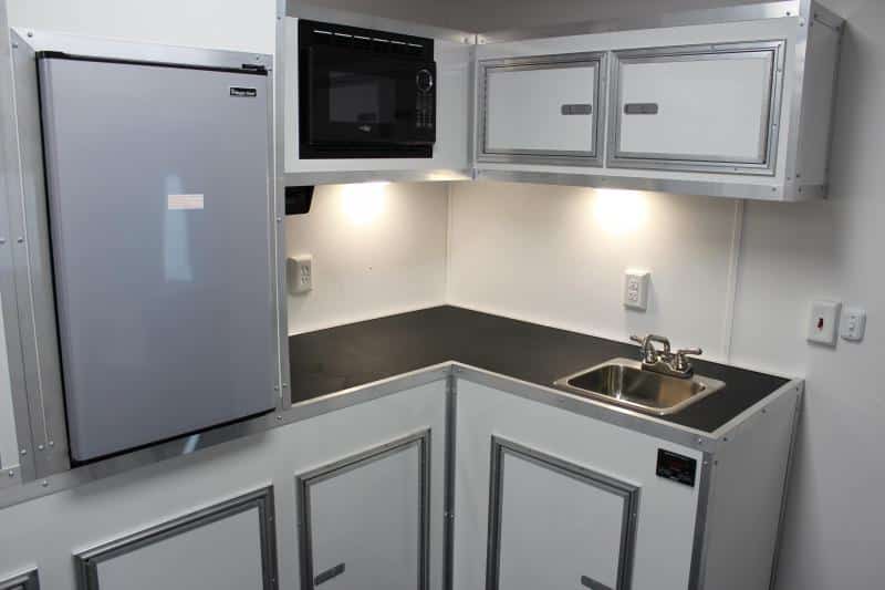 Enclosed Trailer with Mini Living Quarters 40' Millennium Silver GN Race Trailer