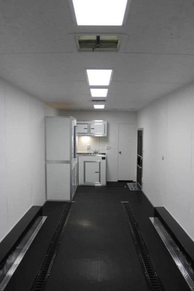 Enclosed Trailer with Mini Living Quarters 40' Millennium Silver GN Race Trailer
