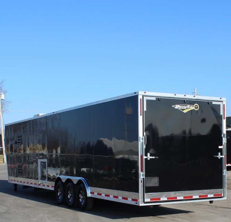 Enclosed Trailer with Living Quarters 2023 44' 12' Sofa +8'/Large Bath/Tapered Nose