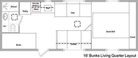 Enclosed Car Trailer with Living Quarters For Sale 53' w/24' LQ/ SLEEPS 8