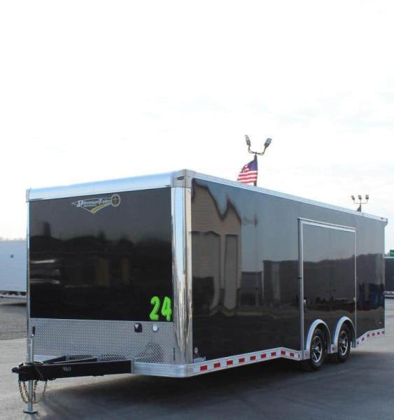 Enclosed Car Trailer 2022 24' w/72 inch Tall Escape Door w/Removeable Wheel Well In-Production Special