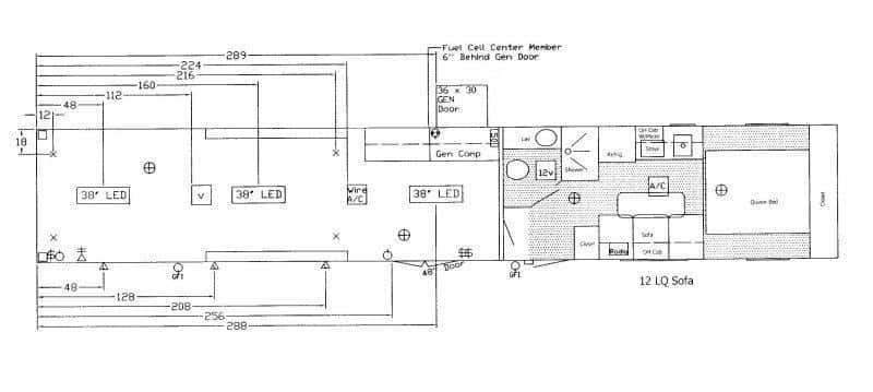 Enclosed Car Trailers with Living Quarters 48' Gooseneck Dragster Pkg. Large Bathroom