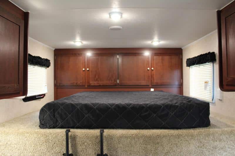 Enclosed Car Trailers with Living Quarters 48' Gooseneck Dragster Pkg. Large Bathroom