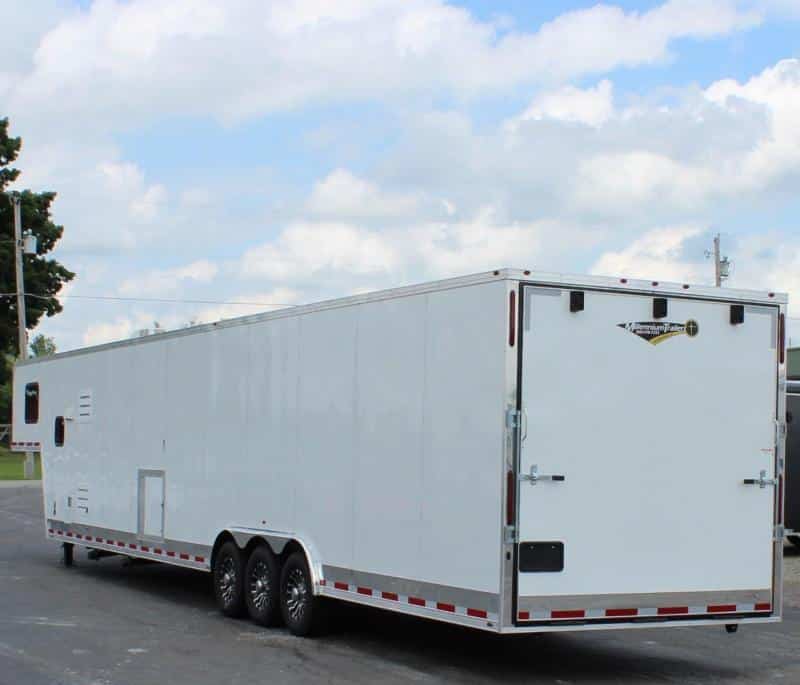 Enclosed Car Trailers with Living Quarters 48' Gooseneck Dragster Pkg