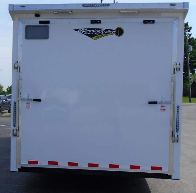 Enclosed Car Trailer 2023 24' Ramp Door Rear Wing 7 ft. 6 in. Interior