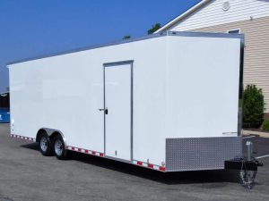 Enclosed Car Trailer 2023 24' Ramp Door Rear Wing 7 ft. 6 in. Interior