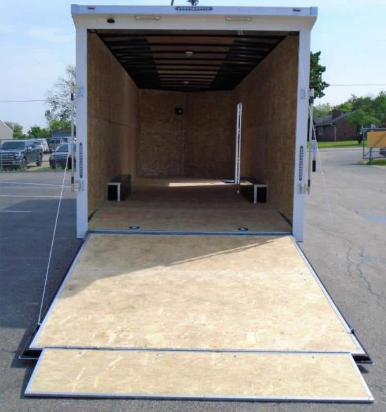 Enclosed Car Trailer 2023 24' Ramp Door Rear Wing 7 ft. 6 in. Interior