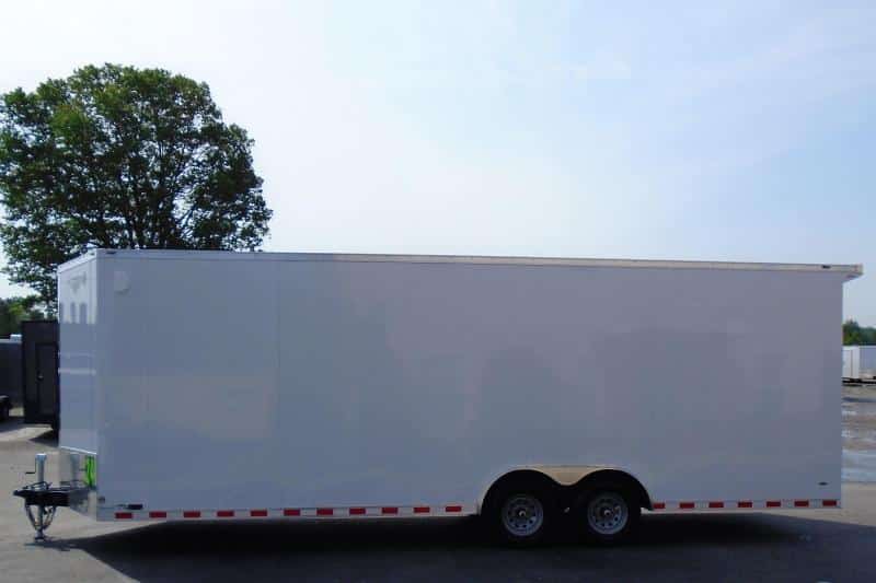 Enclosed Car Trailer 2023 24' Ramp Door Rear Wing 7 ft. 6 in. Interior