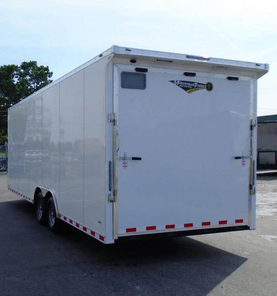 Enclosed Car Trailer 2023 24' Ramp Door Rear Wing 7 ft. 6 in. Interior