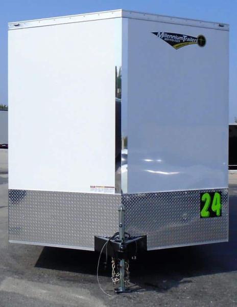 Enclosed Car Trailer 2023 24' Ramp Door Rear Wing 7 ft. 6 in. Interior