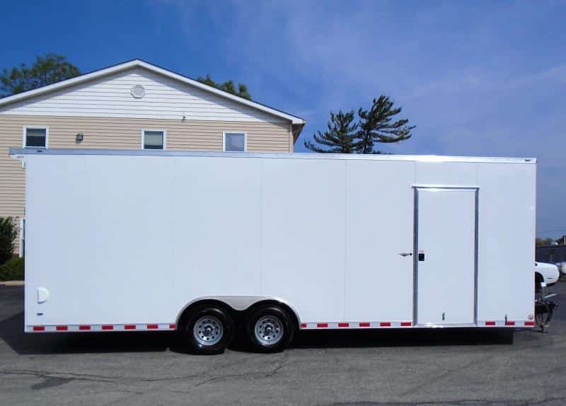 Enclosed Car Trailer 2023 24' Ramp Door Rear Wing 7 ft. 6 in. Interior