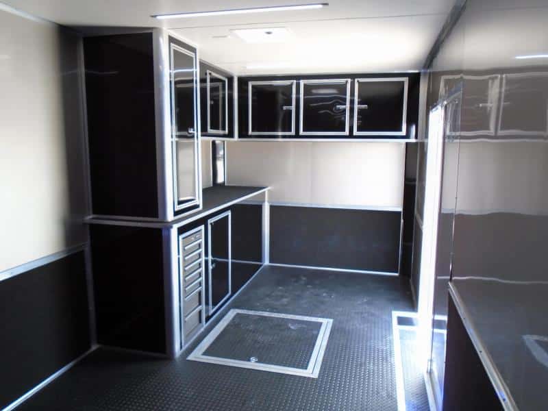 Enclosed Car Trailer 34' 3/6K Spread Axles Wide Ramp Door  Finished Interior