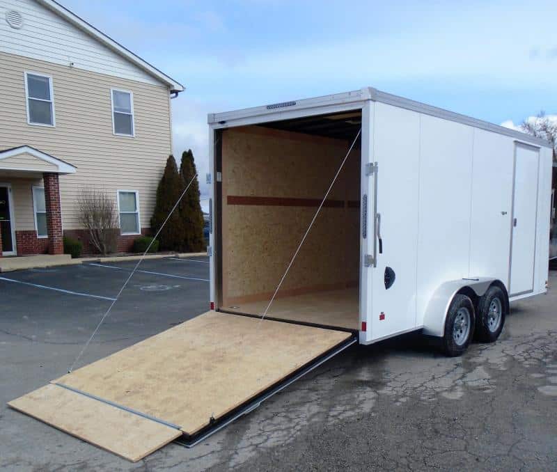 Enclosed Cargo Trailers For Sale 2022 7' X 16  Ramp Door  7' Interior